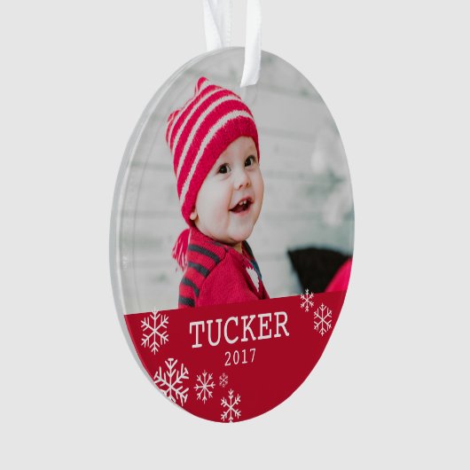 Persoonlijke foto van Acrylsnowflake Ornament (voorkant)