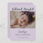 Persoonlijke foto van baby's eerste kerstfeest feestdagenkaart (Voorkant / Achterkant)