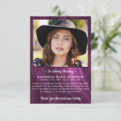 Persoonlijke foto van begrafenis Memorial Bedankkaart (Staand voorkant)