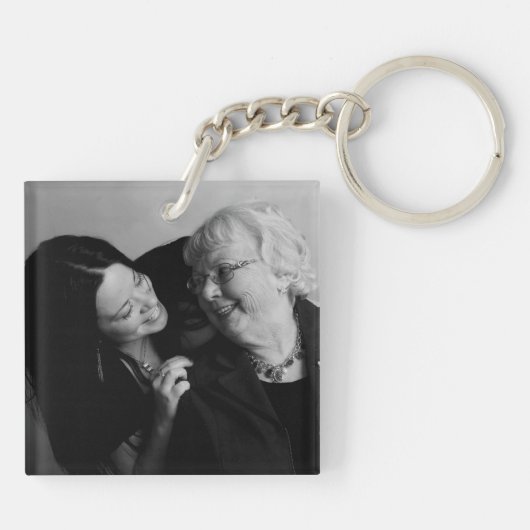 Persoonlijke foto van beste grootmoeder ooit sleutelhanger (Achterkant)