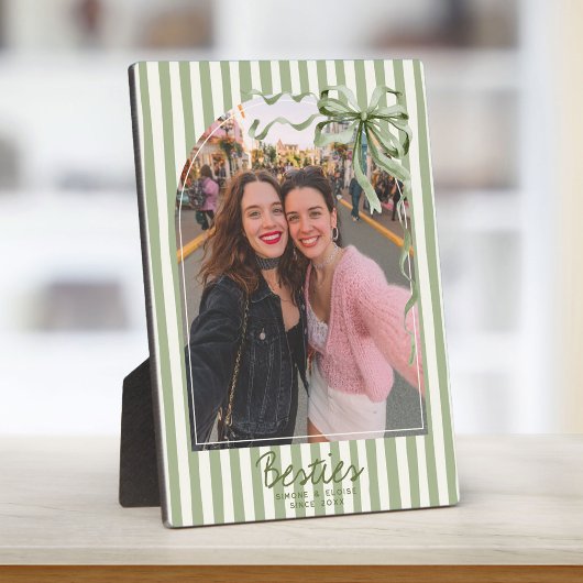Persoonlijke Foto van Beste Vriendinnen met Strepe Fotoplaat