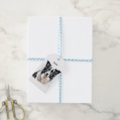 Persoonlijke foto van Border Collie huisdier Cadeaulabel (Met Touw)