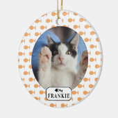 Persoonlijke foto van Cat Goldfish Pet Keramisch Ornament (Links)