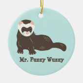 Persoonlijke foto van Custom Ferret Keramisch Ornament (Voorkant)