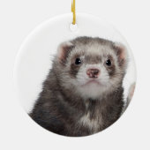 Persoonlijke foto van Custom Ferret Keramisch Ornament (Achterkant)
