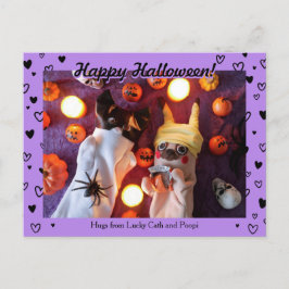 Persoonlijke foto van Cute Halloween Black Briefkaart