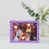 Persoonlijke foto van Cute Halloween Black Briefkaart (Staand voorkant)