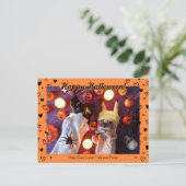 Persoonlijke foto van Cute Halloween Black Briefkaart (Staand voorkant)