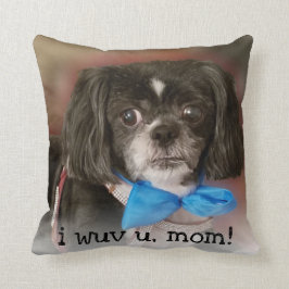 Persoonlijke foto van Cute Pet Ik wuv U Love Quote Kussen