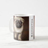 Persoonlijke foto van Cute Pug-foto Koffiemok (Voorkant links)