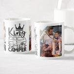 Persoonlijke foto van de Camper Quote Koffiemok<br><div class="desc">Een grappige typografie citeert een ontwerp met een caravan,  dat luidt: "Koning van de camper". Pas deze mok eenvoudig aan met uw favoriete kampeerfoto's.</div>