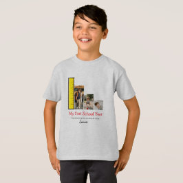 Persoonlijke foto van de eerste schooldag als mijl t-shirt