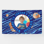 Persoonlijke foto van de Outer Space Melkweg Spandoek (Horizontaal)