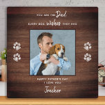 Persoonlijke foto van Dog Dad Pet Vaderdag Fotoplaat<br><div class="desc">"Jij bent de vader die elke hond wil." Deze vaderdag geeft pap een schattige persoonlijke foto van zijn beste vriend. Personaliseer de naam van de hond en de favoriete foto. Deze hond vaders dagplaque zal een favoriet zijn van alle hondenvaders en hondenliefhebbers! Geweldig cadeau van de hond. COPYRIGHT © 2020...</div>