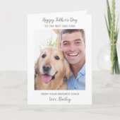 Persoonlijke foto van Dog Dad Pet van Vaderdag Feestdagen Kaart (Voorkant)