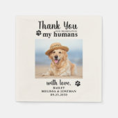 Persoonlijke foto van Dog Dank je weddenschap Servet (Voorkant)