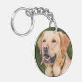 Persoonlijke foto van Dog dubbelzijdig Sleutelhanger (Voorkant Links)