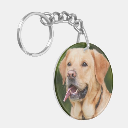 Persoonlijke foto van Dog dubbelzijdig Sleutelhanger (Voorkant Links)