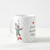 Persoonlijke foto van Dog Face Fun Kerstmis Elf Pe Koffiemok (Voorkant links)