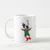 Persoonlijke foto van Dog Face Fun Kerstmis Elf Pe Koffiemok (Links)