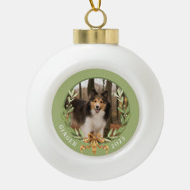 Persoonlijke foto van Dog Keramische Bal Ornament