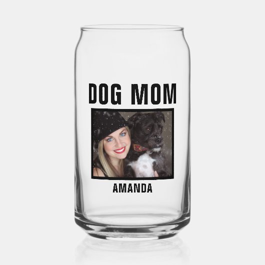Persoonlijke foto van Dog Mam Blikvorm Glas (Voorkant)