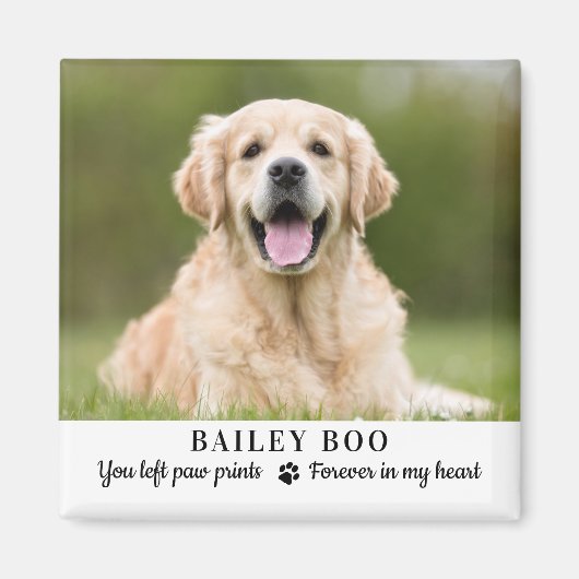 Persoonlijke foto van Dog Memorial Gift Custom Pet Magneet (Voorkant)