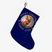 Persoonlijke foto van Dog Merry-kerstkaartje Kleine Kerstsok (Voorkant (Hangend))
