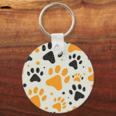 Persoonlijke foto van Dog Paw Print Pet Photo Cat  Sleutelhanger (Voorkant)
