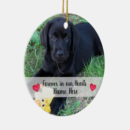 Persoonlijke foto van Dog Pet Loss Pet Memorial Keramisch Ornament (Rechts)
