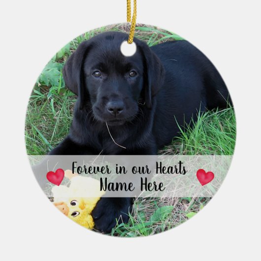 Persoonlijke foto van Dog Pet Loss Pet Memorial Keramisch Ornament (Voorkant)