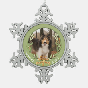Persoonlijke foto van Dog Tin Sneeuwvlok Ornament