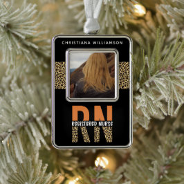 Persoonlijke foto van geregistreerd verpleegkundig verzilverd omlijst ornament