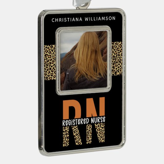 Persoonlijke foto van geregistreerd verpleegkundig verzilverd omlijst ornament (Rechts)