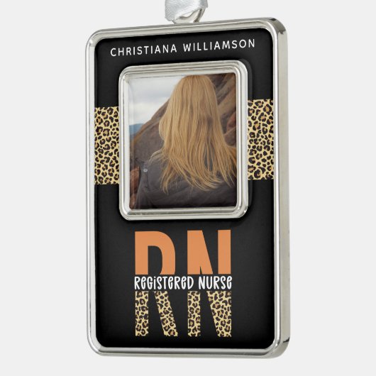 Persoonlijke foto van geregistreerd verpleegkundig verzilverd omlijst ornament (Links)