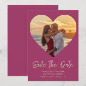 Persoonlijke foto van Heart Cutout Wedding Save The Date (Voorkant / Achterkant)