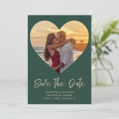 Persoonlijke foto van Heart Cutout Wedding Save The Date (Staand voorkant)