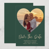 Persoonlijke foto van Heart Cutout Wedding Save The Date (Voorkant / Achterkant)