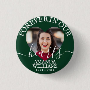 Persoonlijke foto van het hart Memorial Ronde Button 3,2 Cm