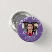 Persoonlijke foto van het hart Memorial Ronde Button 3,2 Cm (Voorkant /achterkant)