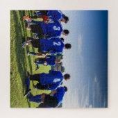 Persoonlijke foto van het voetbalteam legpuzzel (Horizontaal)