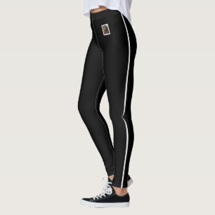 Persoonlijke foto van huisdier witte streep schatt leggings