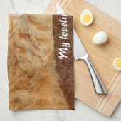 Persoonlijke foto van huisdieren theedoek (Quarter Fold)