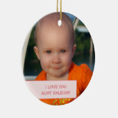 Persoonlijke foto van kinderen voor tante keramisch ornament (Rechts)