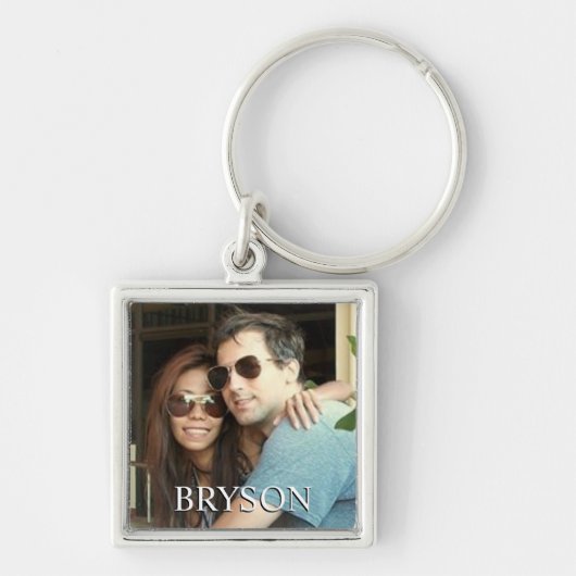 Persoonlijke foto van koppel of familie sleutelhanger (Voorkant)