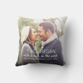 Persoonlijke foto van koppel pasgetrouwde namen da kussen (Achterkant)