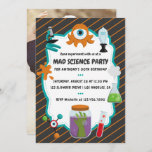 Persoonlijke foto van Mad Science Birthday Party Kaart<br><div class="desc">voor uw specificiteit. Krediet aan DreAmLoft.</div>