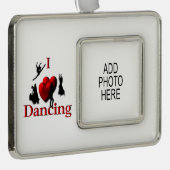 Persoonlijke foto van mijn hart verzilverd omlijst ornament (Rechts)