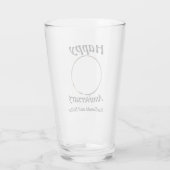 Persoonlijke foto van Modern Happy Jubileum Glas (Achterkant)