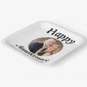 Persoonlijke foto van Modern Happy Jubileum Papieren Bordje (Gebogen)